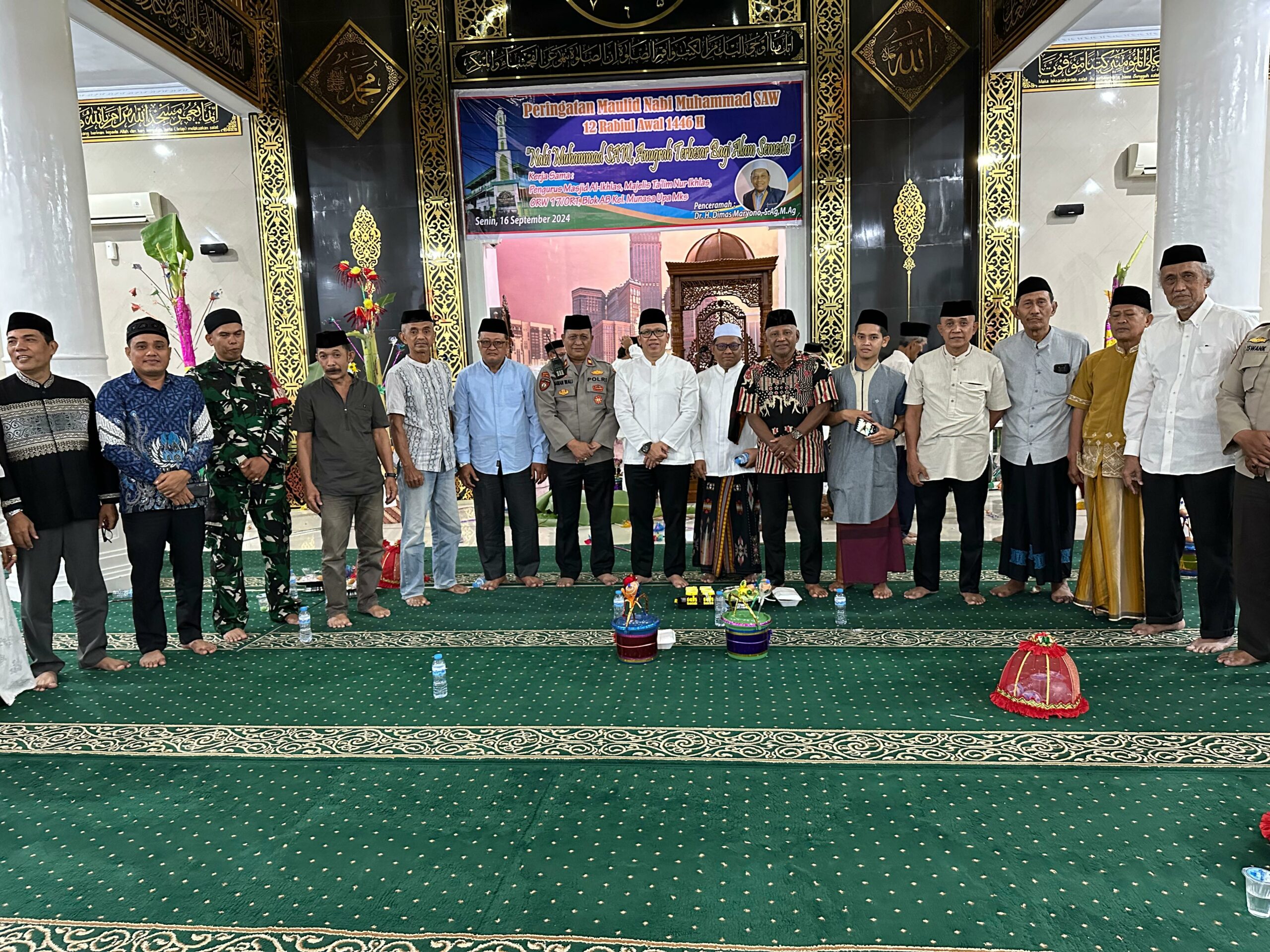 Camat Rappocini Hadiri Peringatan Maulid Nabi Muhammad SAW di Masjid Al Ikhlas
